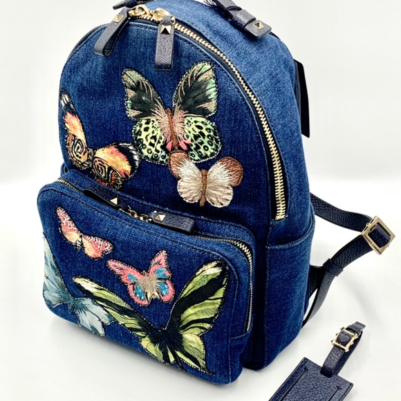 Valentino denim butterfly backpack BNWT main image 7